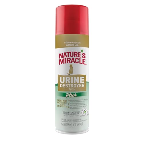 Best Enzyme Cleaner for Cat Urine: Top Picks for Odor Removal 2025 4 Nature's Miracle Urine Destroyer Plus for Cats, Enzymatic Formula for Severe Cat Urine Stains, 17.5 oz