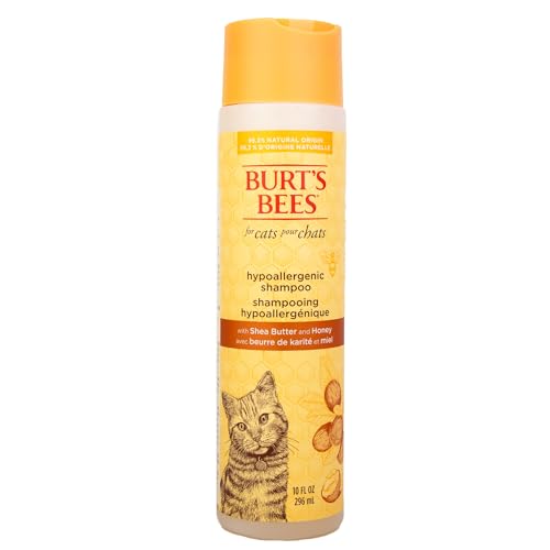 Best Cat Shampoo for Shedding: Top 5 Picks to Reduce Fur Loss 3 Burt's Bees for Pets Hypoallergenic Cat Shampoo with Shea Butter and Honey - A Gentle Kitten Shampoo for Indoor Cats with Dry & Itchy Skin, Sensitive Skin, Cat Bathing Supplies, 10 Fl Oz