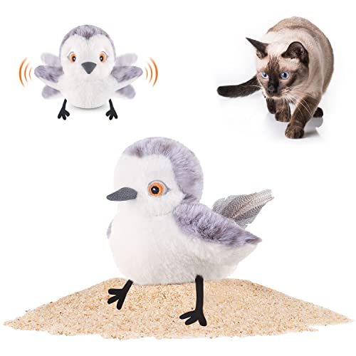 Best Toys for Cats: Top 5 Interactive Fun to Keep Indoor Kitties Happy 5 Potaroma Cat Toys Flapping Bird (No Flying), Lifelike Sandpiper Chirp Tweet, Rechargeable Touch Activated Kitten Toy Interactive Cat Exercise Toys for All Breeds Cat Kicker Catnip Toys 4.0