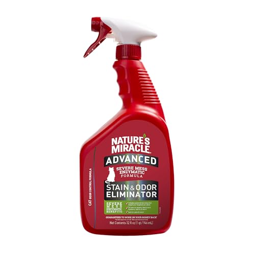 Best Enzyme Cleaner for Cat Urine: Top Picks for Odor Removal 2025 3 Nature's Miracle Advanced Cat Stain and Odor Eliminator Spray, Severe Mess Enzymatic Formula, 32 fl oz