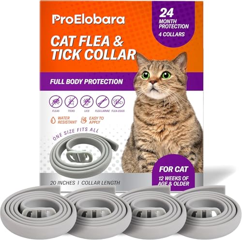 Best Flea Collar for Cats: Top Picks for Long-Lasting Protection 6 Flea and Tick Prevention Collars for Cats: Effective Pet Flea & Tick Treatment for Cats - Waterproof Adjustable Flea Tick Collars for Large & Small Cat, Outdoor Fleas Ticks Control for Kittens 4 Pack